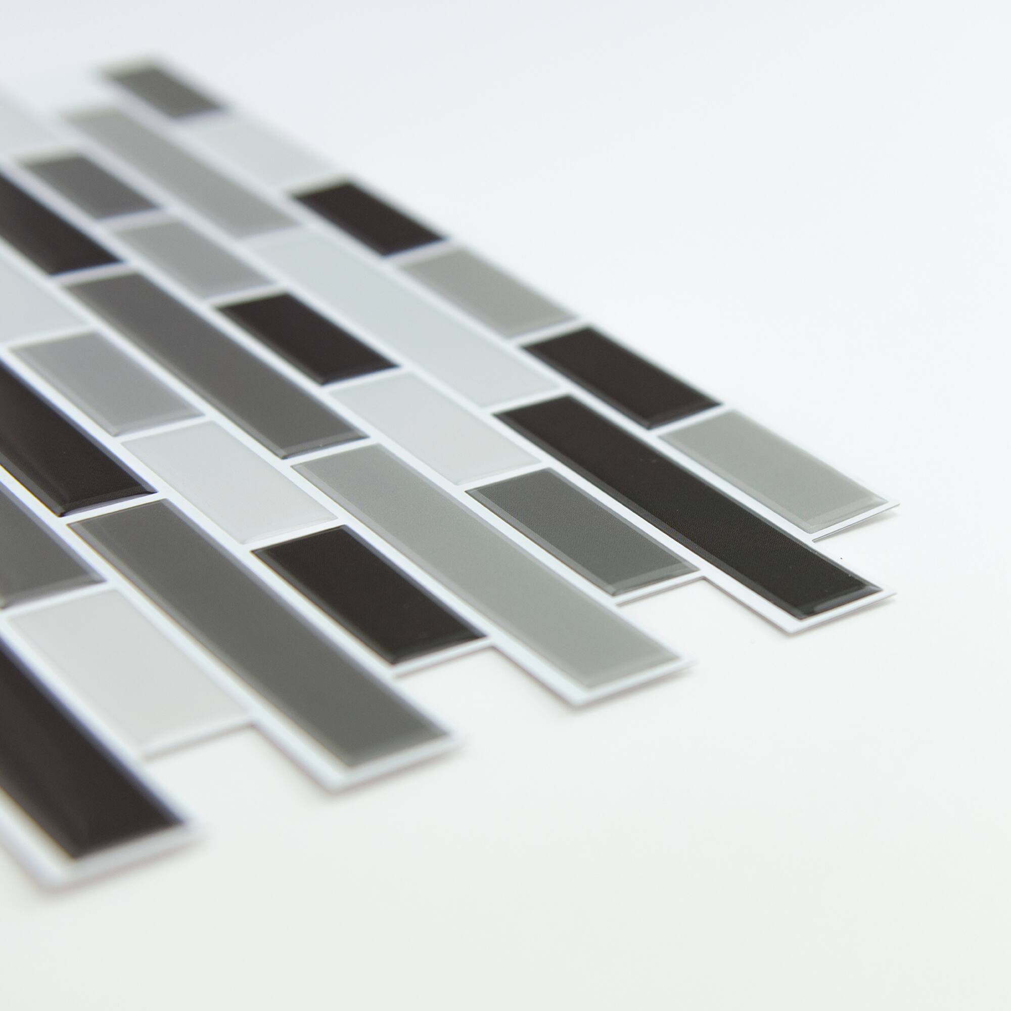 InHome Smoked Glass Peel & Stick Backsplash Tiles